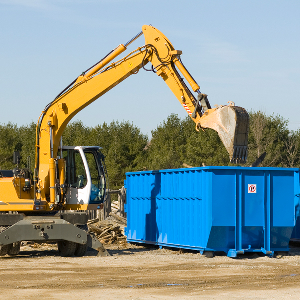 are there any restrictions on where a residential dumpster can be placed in Hatton